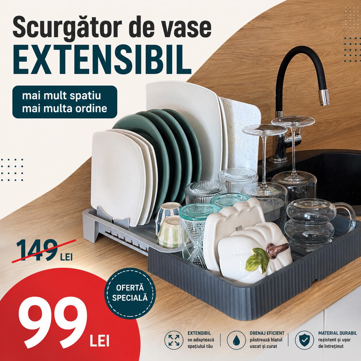 Scurgator de Vase EXTENSIBIL